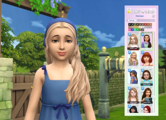 Sims 4 Long Side Bandana for Girls at My Stuff Origin