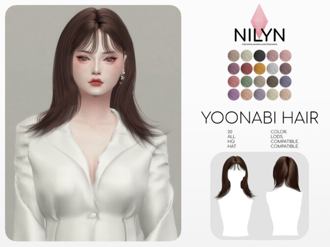 Sims 4 YOONABI HAIR by Nilyn at TSR