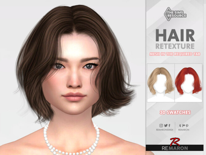 To0720 Hair Retexture By Remaron At Tsr