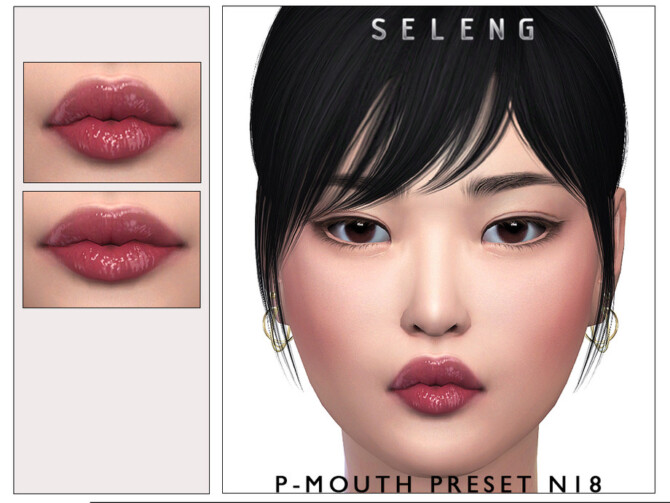 Sims 4 P Mouth Preset N18 by Seleng at TSR