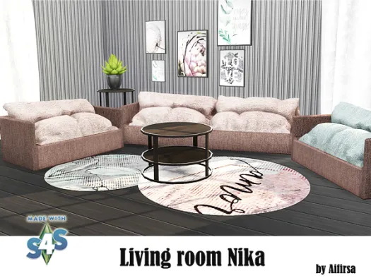 Sims 4 Nika living room at Aifirsa