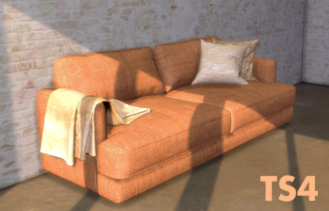 Sims 4 Recolors of Novvvas’ X Mas sofa, blanket and pillows at Riekus13