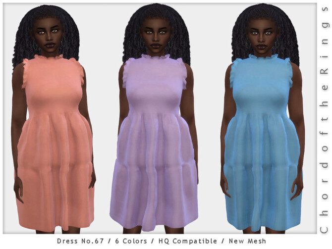 Sims 4 Dress No.67 by ChordoftheRings at TSR