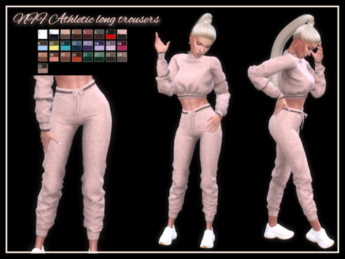 Sims 4 Athletic long trousers by Nadiafabulousflow at TSR