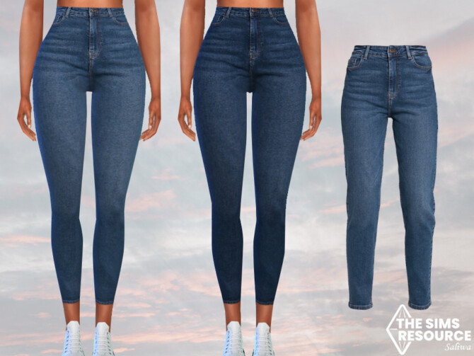 High Waisted Classic Blue Jeans by Saliwa at TSR » Sims 4 Updates
