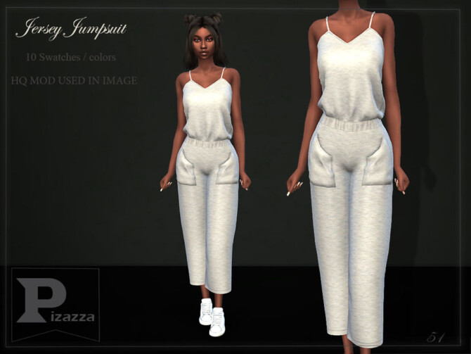 Sims 4 Jersey Jumpsuit by pizazz at TSR