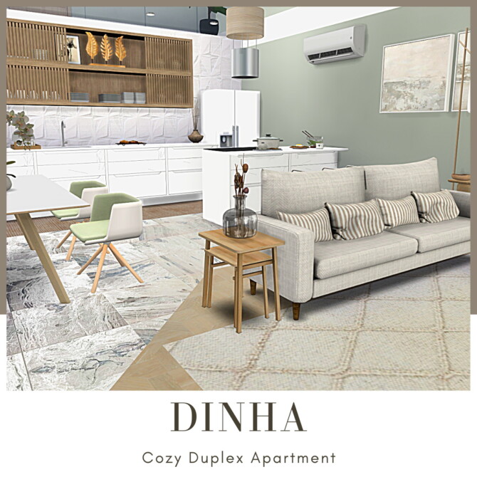 Sims 4 COZY DUPLEX APARTMENT at Dinha Gamer