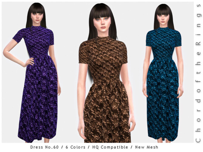 Sims 4 Dress No.60 by ChordoftheRings at TSR