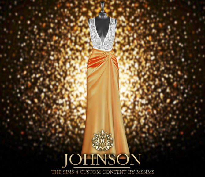 Sims 4 JOHNSON GOWN at MSSIMS