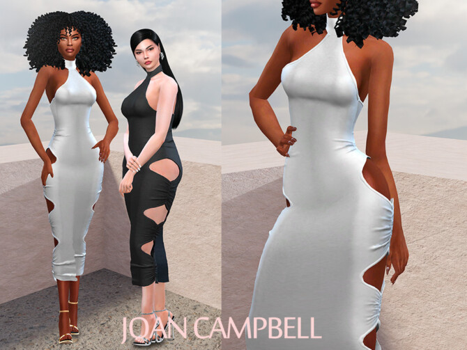 Sims 4 Gabby Dress by Joan Campbell Beauty at TSR