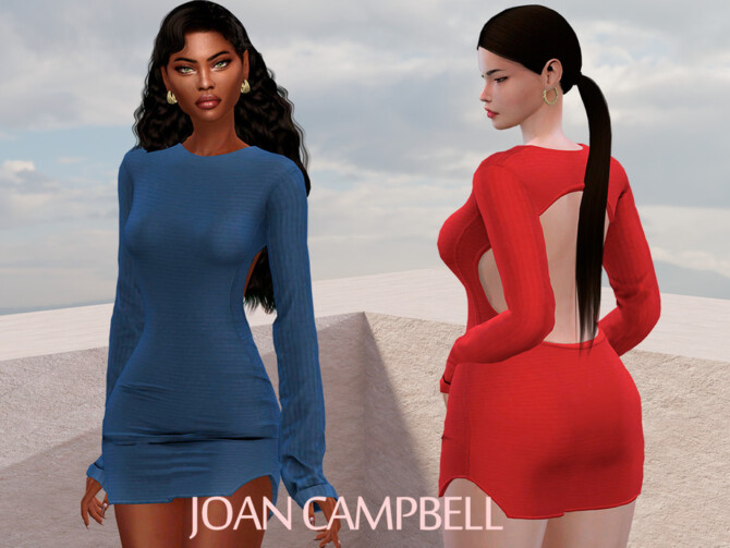 Sims 4 Samaria Dress by Joan Campbell Beauty at TSR