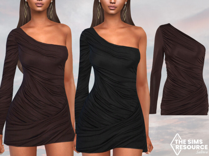 Sims 4 One Shoulder Classy Formal Dresses by Saliwa at TSR