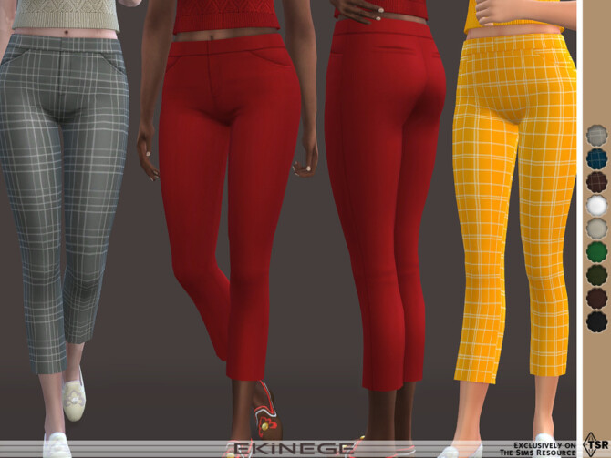 Sims 4 Ankle Crop Pants by ekinege at TSR