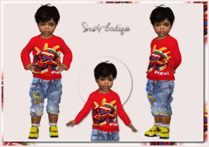 Designer Set for Toddler Boys TS4 at Sims4-Boutique