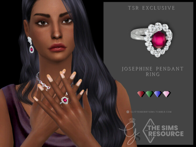 Sims 4 Josephine Pendant Ring by Glitterberryfly at TSR