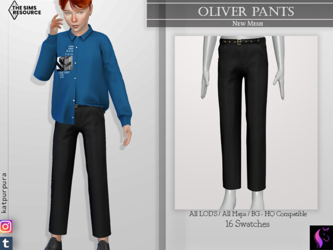 Sims 4 Oliver Pants by KaTPurpura at TSR