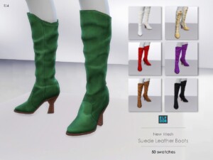 Suede Leather Boots at Elfdor Sims