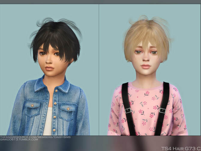 Sims 4 Child Hair G73C by Daisy Sims at TSR