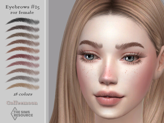 Sims 4 Eyebrows for female N25 by coffeemoon at TSR