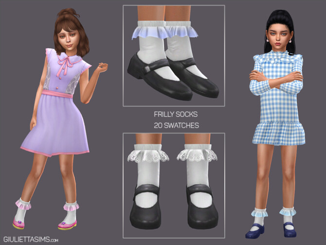 Sims 4 Frilly Socks For Kids at Giulietta