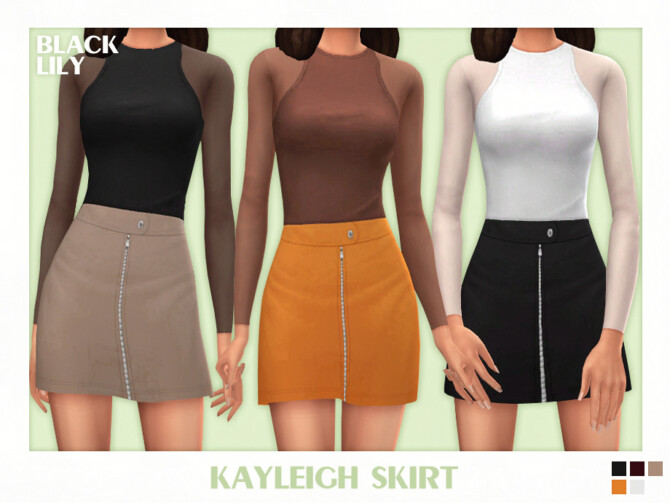 Sims 4 Kayleigh Skirt by Black Lily at TSR