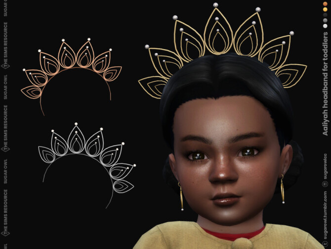 Sims 4 Aaliyah headband for toddlers by sugar owl at TSR