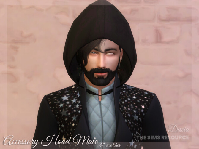 Sims 4 Accessory Hood Male by Dissia at TSR