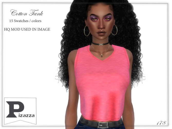 Sims 4 Cotton Tank by pizazz at TSR