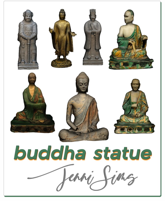 Sims 4 Buddha statues ( 7 ITEMS) at Jenni Sims