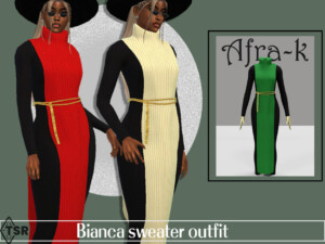 Bianca turtleneck sweater outfit by akaysims at TSR