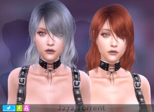 J272 Torrent Hair at Newsea Sims 4