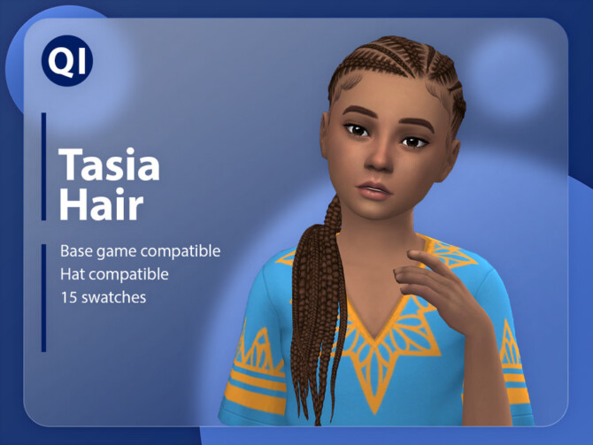 Sims 4 Tasia Hair by qicc at TSR