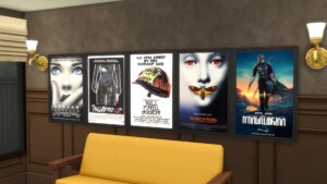 Simified TV and Film Posters (Movie Hangout Stuff) by Shooshed at Mod The Sims 4
