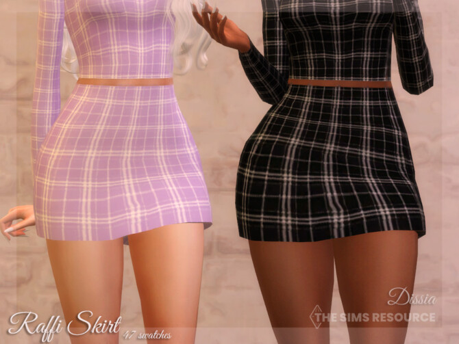 Sims 4 Raffi Skirt by Dissia at TSR