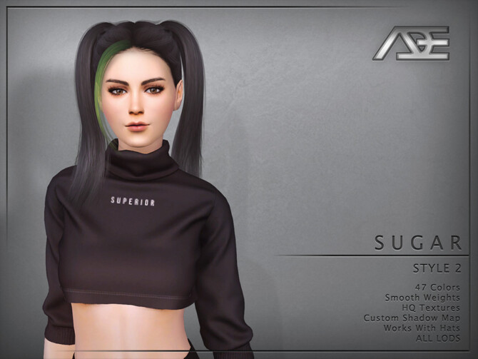Sims 4 Sugar Style 2 (Hairstyle) by Ade Darma at TSR