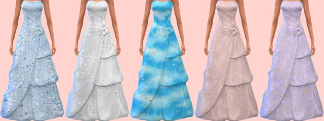 Basegame Glitter Dresses at Annett’s Sims 4 Welt » Sims 4 Updates