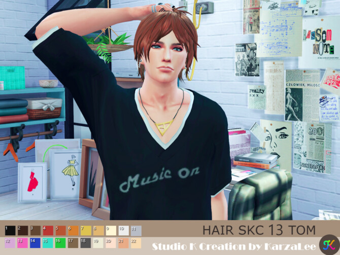 Sims 4 Hair SKC 13 TOM at Studio K Creation