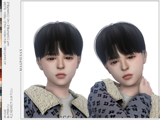 Sims 4 Butter Hair for Child by magpiesan at TSR