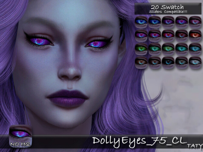 Sims 4 DollyEyes 75 CL by tatygagg at TSR