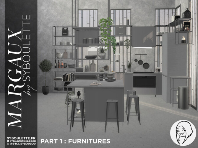 Sims 4 Margaux kitchen   Part 1: Furnitures by Syboubou at TSR