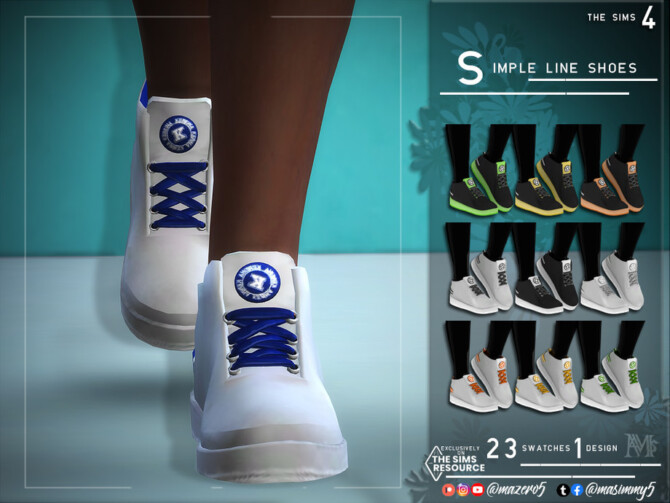 Sims 4 Simple Line Shoes by Mazero5 at TSR