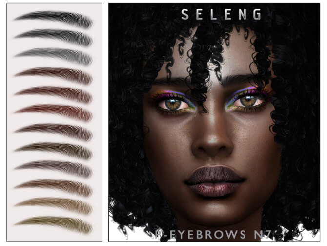 Sims 4 P Eyebrows N7 by Seleng at TSR