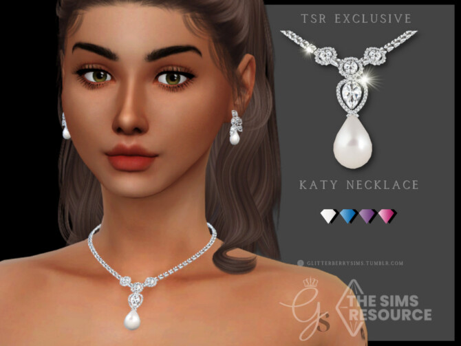 Sims 4 Katy Necklace by Glitterberryfly at TSR