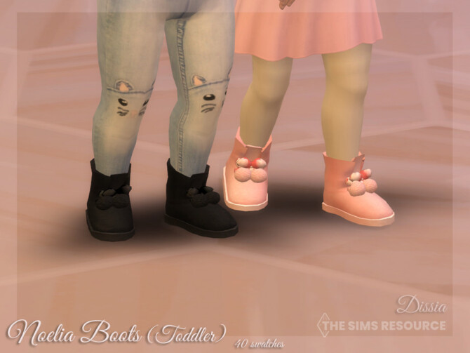 Sims 4 Noelia Boots (Toddlers) by Dissia at TSR