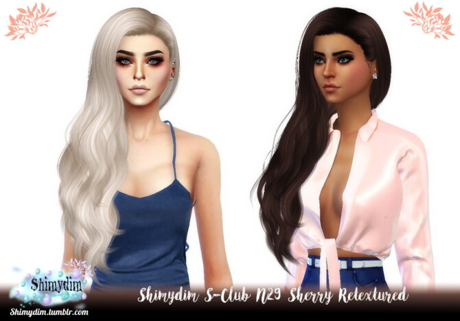 Sims 4 S Club N29 Sherry Hair Retexture at Shimydim Sims