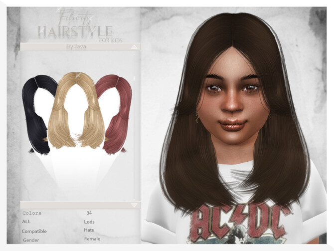 Sims 4 Felicity (Child Hairstyle) by JavaSims at TSR