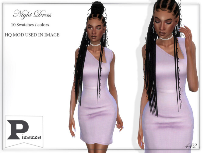 Sims 4 Night Dress by pizazz at TSR