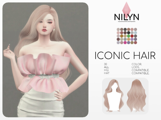 Sims 4 ICONIC HAIR by Nilyn at TSR