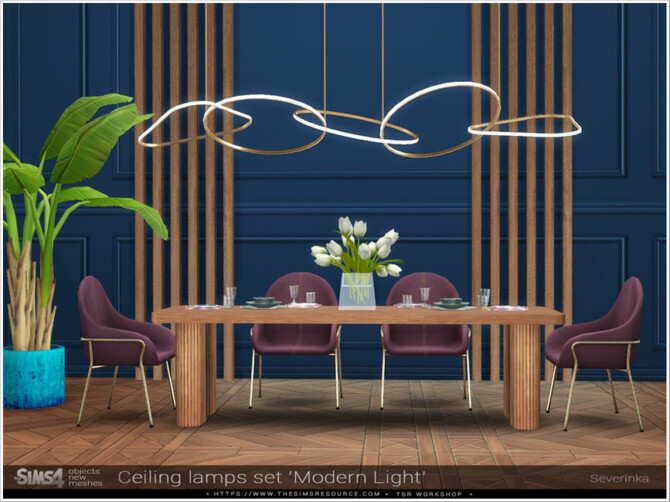 Sims 4 Ceiling lamps set Modern Light by Severinka  at TSR
