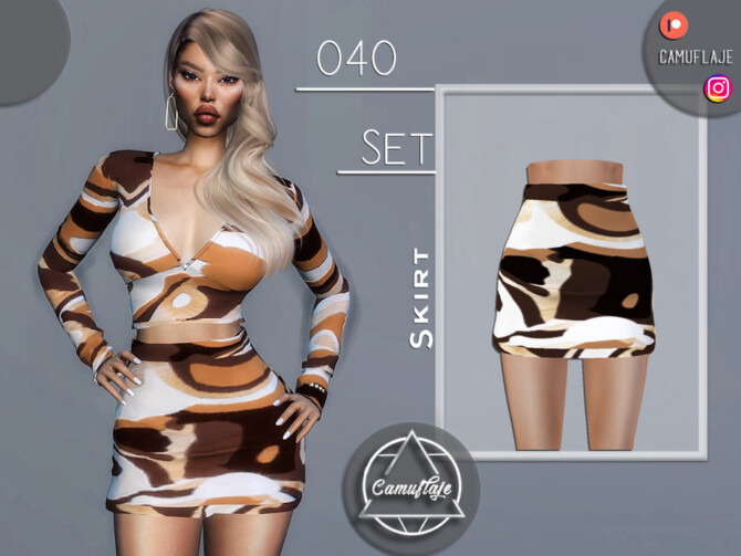 Sims 4 SET 040   Skirt by Camuflaje at TSR